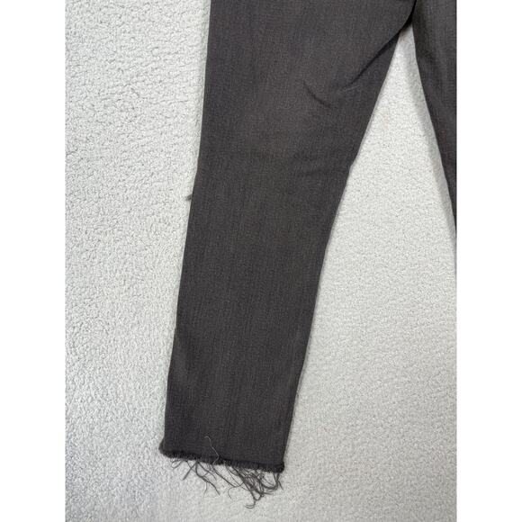 L'Agence Womens Size 26 Faded Black Denim Distressed Jeans - Picture 10 of 11